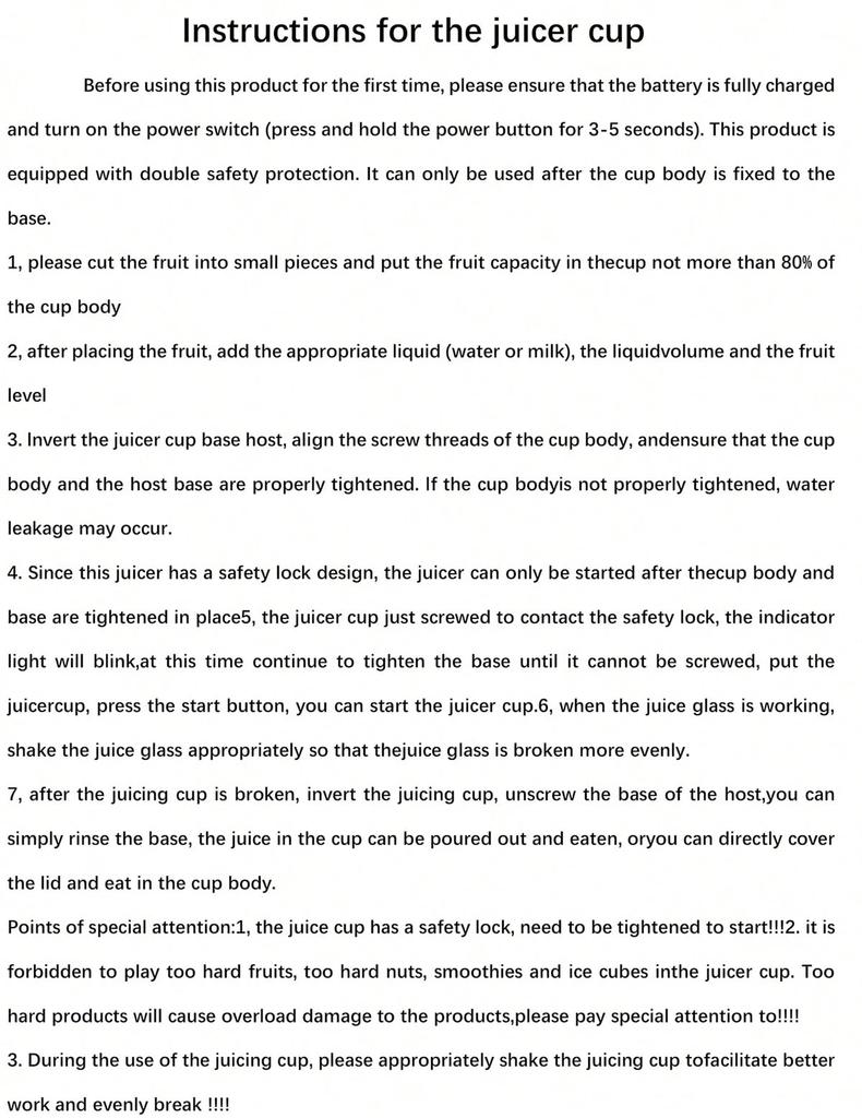 Compact Rechargeable Juicer Cup, Multi-Functional Fruit Mixer, Ice Crusher, Citrus Squeezer, Travel Smoothie Blender