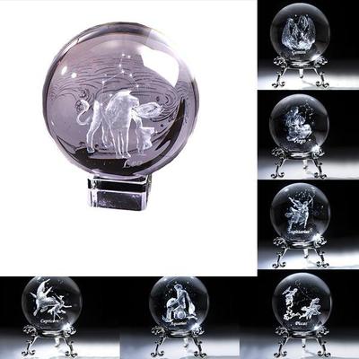 גילוף פנימי תלת מימדי כדור בדולח סידור כדורי זכוכית משקל נייר מתנה יצירתית מתנת יום הולדת