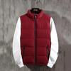 Men  Winter Fashion Stand Collar  Color Waistcoat Vest Jacket Top Coat