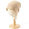 Ladies' 100%Cashmere Hollow Petal Edge Knitted Hat For Winter Fashionable&Warm Wave Edge Cover Ear Protection Pile Cap For Men