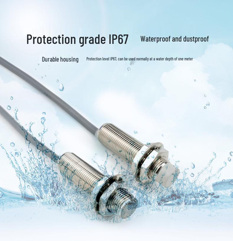 M12 Long-Distance Waterproof Inductive Proximity Sensor for Metal Detection