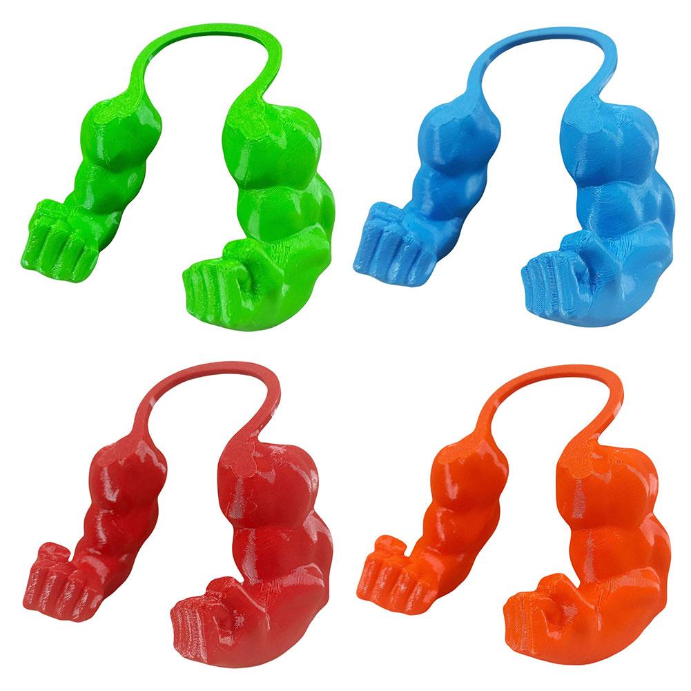 Cat Muscle Arm 3D Printed Creative Funny Cat Neck Hanging Decor Pet Cosplay Costume Accessories for Halloween Birthday Party