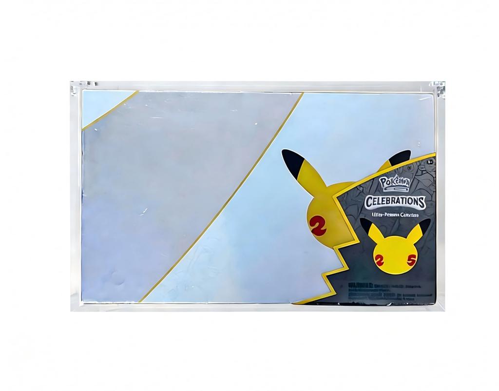 Customized Acrylic Display Box for Pokemon Eevee Trading Card Storage Case Waterproof Dustproof UV Shield N52 Magnet Gift Holder