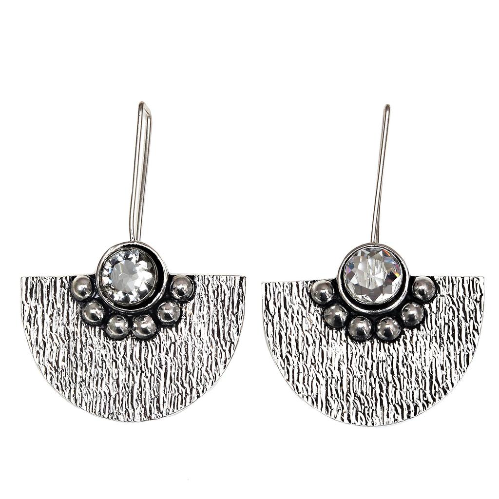 925 Silber Weiß Topas Sterling Ohrring Schmuck Edelstein Handgefertigte Ohrringe