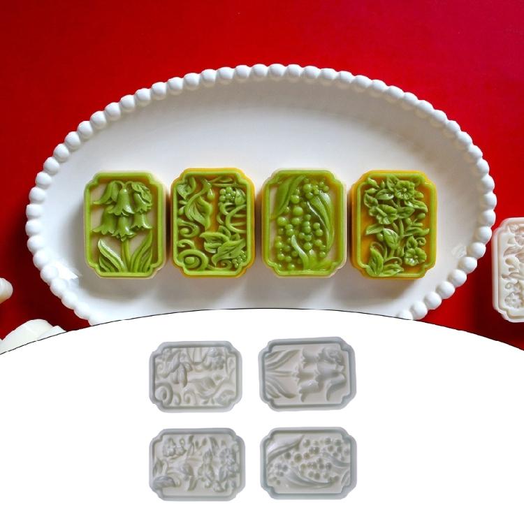 Grüne Bohnenkuchenformen Dessertpresse Werkzeug Pflanzenserie Gebäckwerkzeug ABS-Textur Gebäckformen Backzubehör für Kuchen