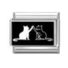 Neue Black Series NO.8 Ballaugen Blume Katze Italienische Glieder Anhänger Passend für 9mm Edelstahl Geschenk Modulares Armband Schmuckherstellung