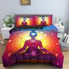 Colorful Seven Chakras Buddha Mandala Duvet Cover Indian Buddhism Theme for Women Men Teens for Bedroom Decorations Queen King
