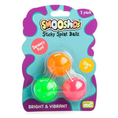 Smoosho's Sticky Splat Ballz (Set om 3) (Ljus & Vibrerande)