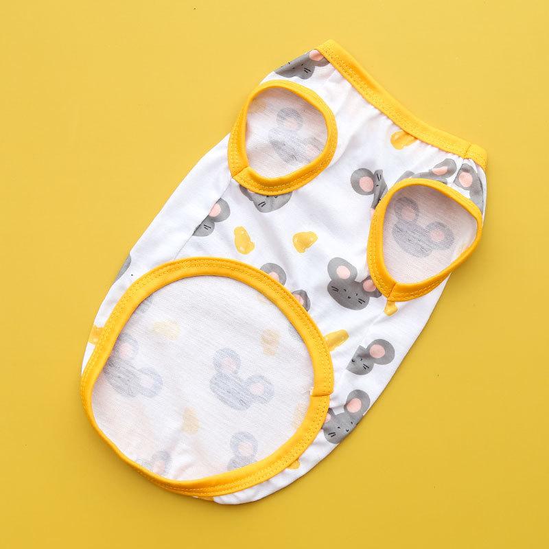 Small, Medium and Large-sized Dog and Cat Pet Clothes, New Cartoon Teddy Dog Vests for Spring and Summer, Bichon Frise