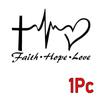 FAITH HOPE LOV E Stickers Personalized Creative Car Stickers Cars Glass Self-Adhesive Decals Auto Decoration Accessories