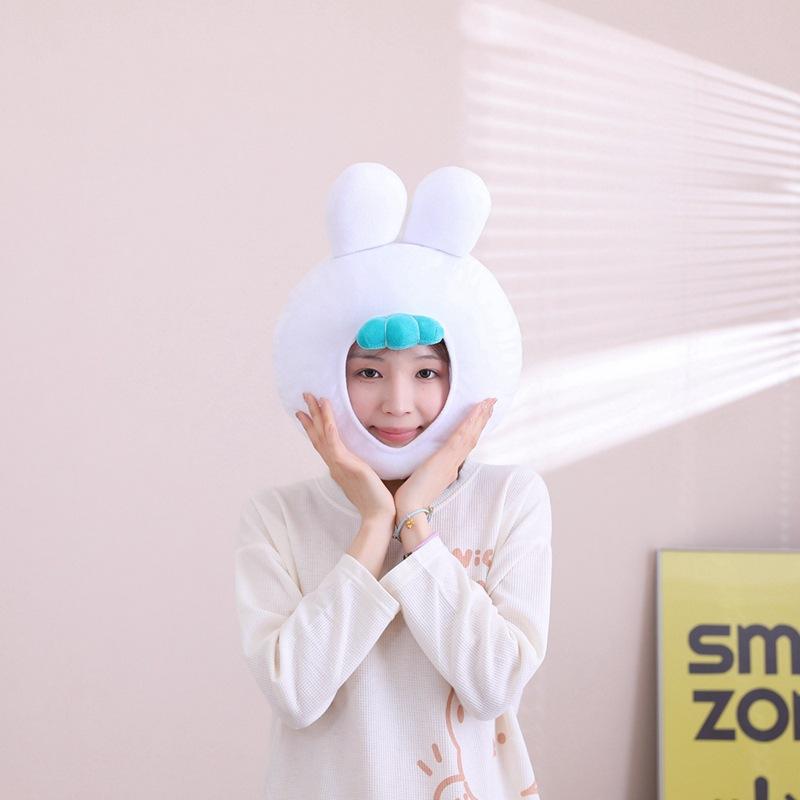 Cotton-filled Rabbit Headgear, Hat, Photo Props, Photo Props, Cartoon Headgear, Performance Props