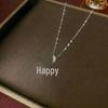 European & American Women's Zircon Flower Necklace & Rotatable Pendant Earrings Set