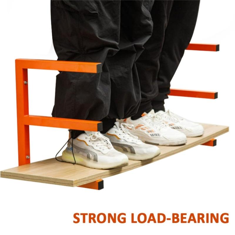 Heavy Duty Wall Mount Lumber Rack Space Saving Timber Storage Shelf 3 Tiers Wood Holder Multipurpose Firewood Organizer