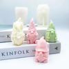 3D Dwarf Silicone Candle Mold Cute Santa Claus Portrait Crafts Resin Plaster Soap Molds Diy Home Gifts