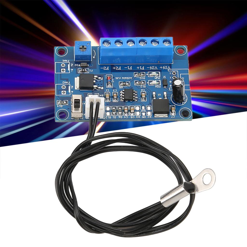 PC Fan Speed Controller Easy Connection Stable 19.7in Cable Adjustable Fixed Mode PWM Fan Speed Controller for 12V/24V Fan
