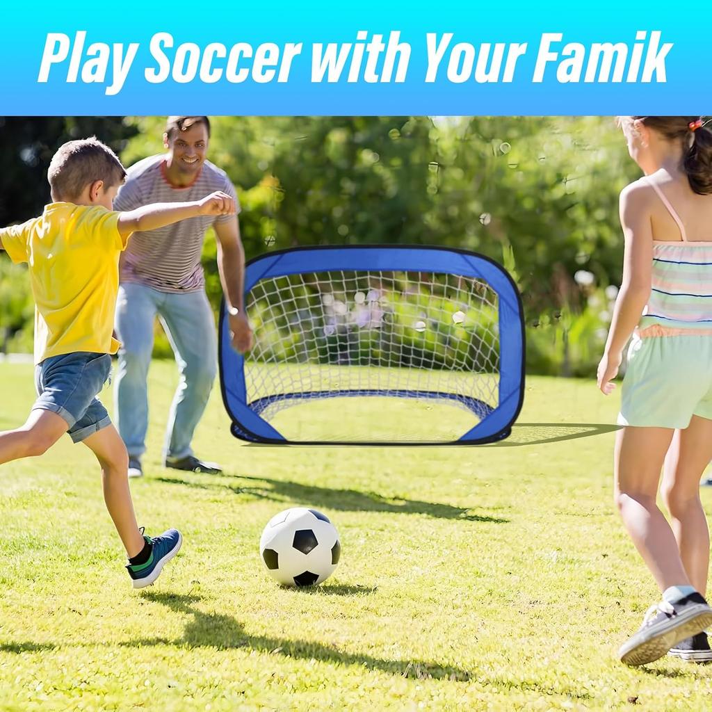 Portable Soccer Goal, Collapsible Pop-Up Training Net, Soccer Goal for Backyard and Indoor/Outdoor Use, Carrying Bag Included