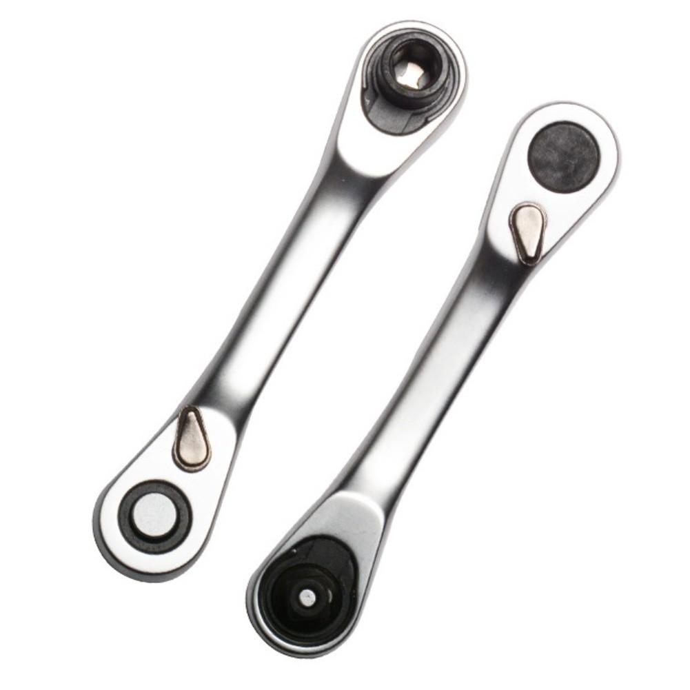 1/4 Inch Double Ended Ratchet Wrench Offset Design for Knuckle Protection
