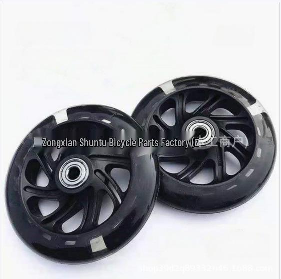 

Flash Wheel Frog-Style Silent Scooter with Polyurethane-Infused PU Flash Wheels 110*25 чорний