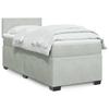 VidaXL Slatted Bed Base and Mattress Light Grey 90x200 Cm Velvet, Bed, Platform Bed, Panel Bed, Furniture of 3286204