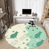 1pc Cat Nature Office Round Area Rug, Indoor Mat Suitable For Office, Under Office Chairs Bedroom Living Room Home Decor, Room Deco