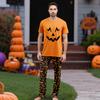 Print Cute Family Set Pajamas, Home Clothes, Family Set Short Sleeve Top Pants Set