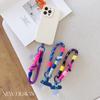 Korea Universal Braided Mobile Phone Lanyard Strap Love pendant Hanging Chain Ring Cord Patch Wrist Strap Cell Phone Detachable