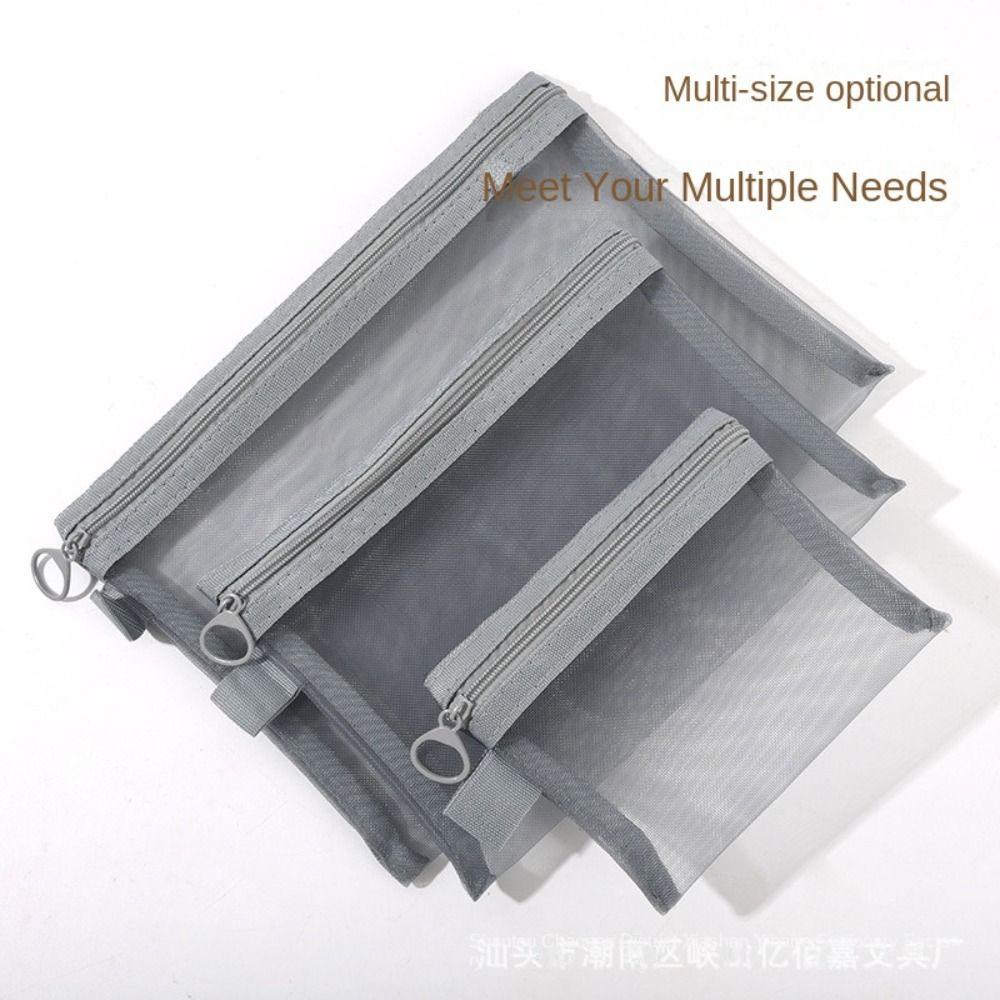 Handbags Transparent Cosmetic Bag With Zipper Mesh Mesh Pouch Toiletry Wash Bags Travel