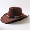 Popular European and American Classic Big-brimmed Western Cowboy Hat Men's and Women's Outdoor Fashion Anti-sun Cowboy Hat Jazz Hat