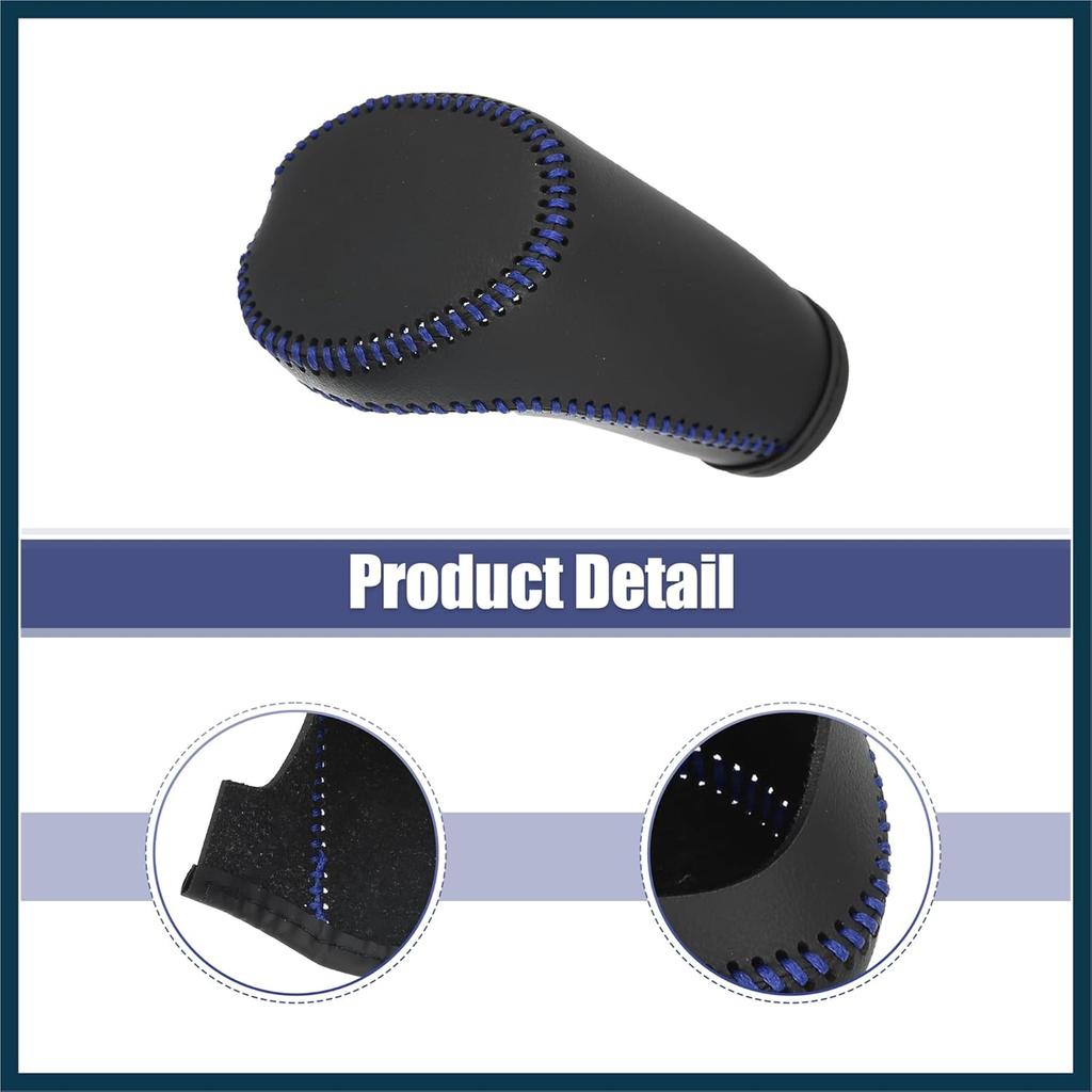 Car Automatic Gear Shift Knob Cover Protector with Blue Thread for Chevy Equinox 2018-2021 for Chevy Malibu 2016-2020 Automotive Parts
