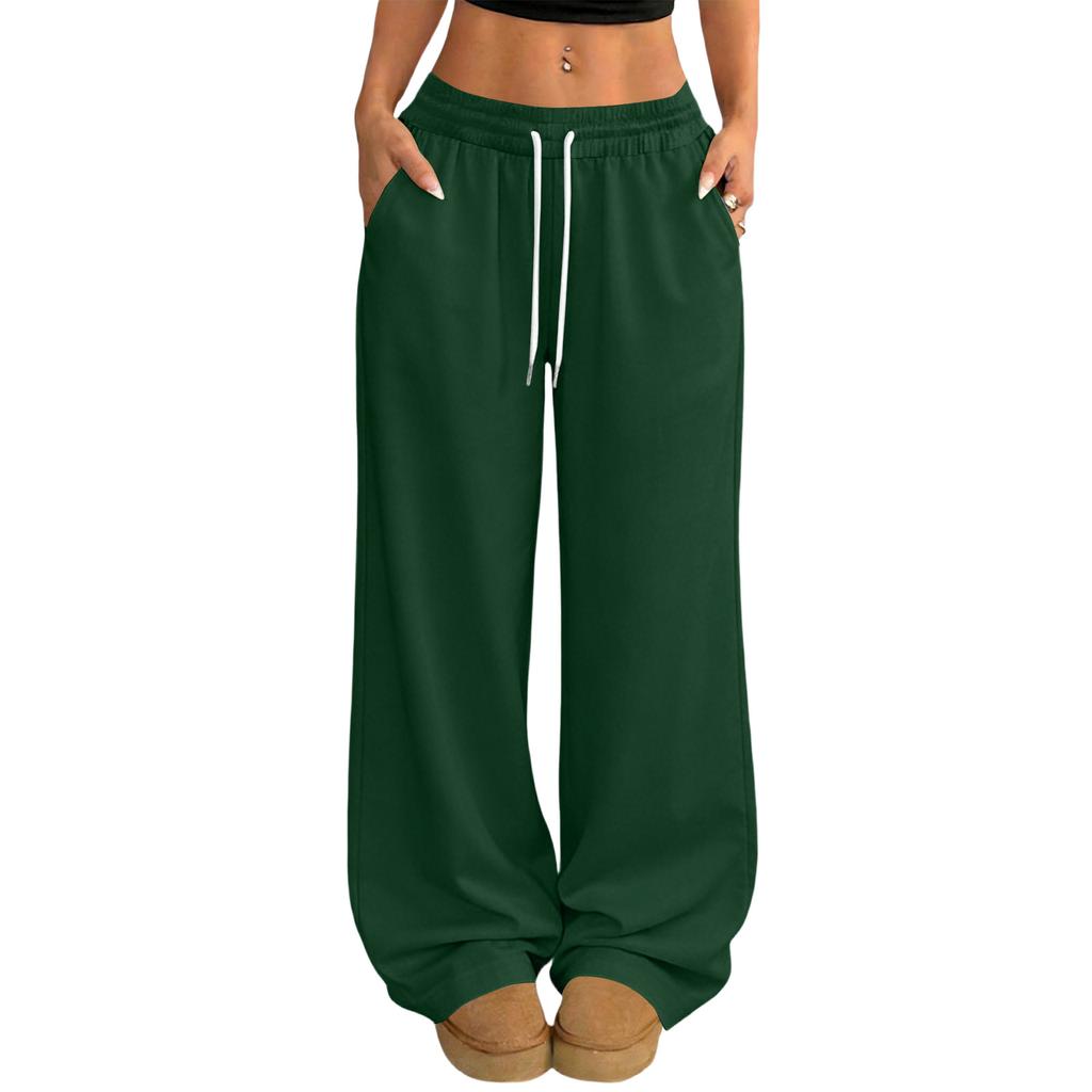 Women's Casual And Fashionable  Elastic Waist Loose Wide Leg Pants
