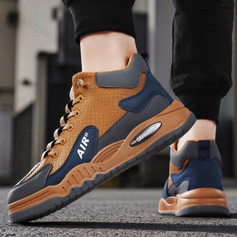 Men Outdoor Ankle Boots 2026 Autumn High Quality Comfortable Non Slip Casual Shoes Short Boots Fashion High Top Sports Shoes