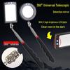 Noshuer Universal Folding Telescopic Inspection Mirror with LED Light
