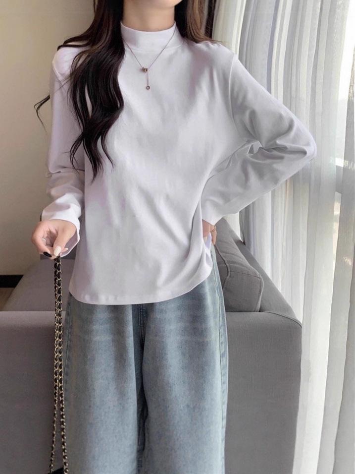 Women's 2025 Autumn/Winter High Neck German Velvet Slimming Long Sleeve Base Layer Top