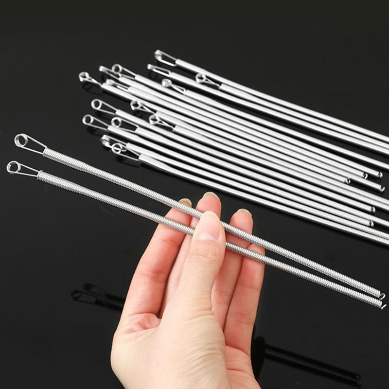 Bendable Steel Cord Threading Tool For Drawstring Spring Threader Clip Flexible String Puller Home Sewing Essential