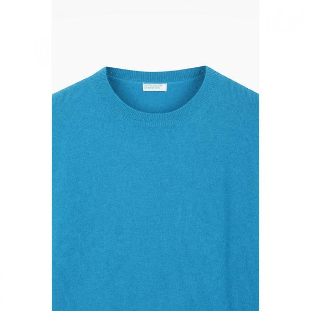 Benetton Wool Knit Block Sleeve Bakpf9561