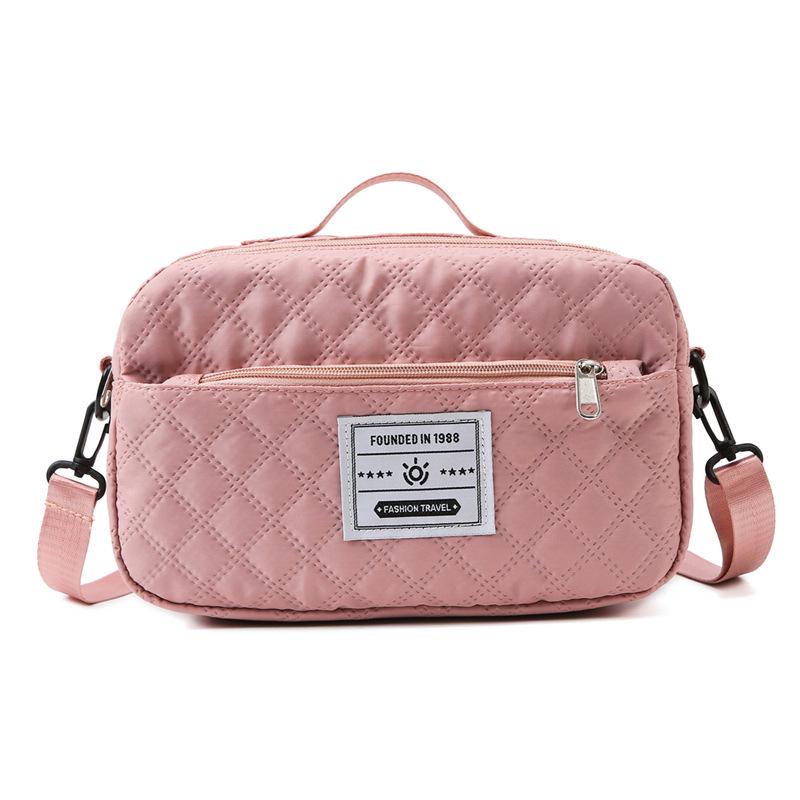 Korean Style Large Capacity Quilted Gym Bag - Yoga, Travel, Crossbody & Mother-Child Handbag