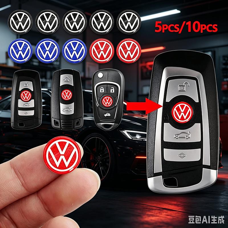 14mm Car Remote Car Key Stickers Emblem Logo Accessories For VW Jetta MK5 MK6 Golf-4 5 6 7 Passat 3B7 601 171 B5 B6 B7 T4 T5