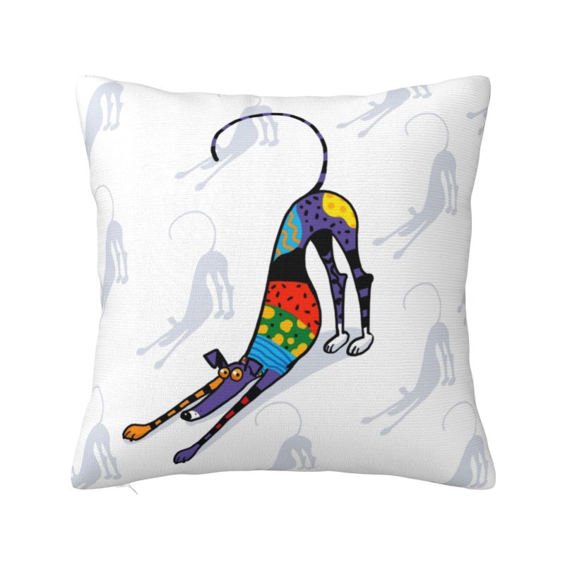 Custom Medieval Greyhound Cushion Cover Whippet Sighthound Dog Soft Luxury Pillows Decor Home