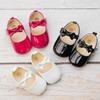 Meckior Scarpe da Bambina con Fiocco Scarpe da Principessa in PU Suola Morbida Antiscivolo Primi Passi Neonato Scarpine da Culla