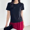 New Arrivals Open Run Women Round Neck ShorT Sleeve T shirT Viscose Spandex
