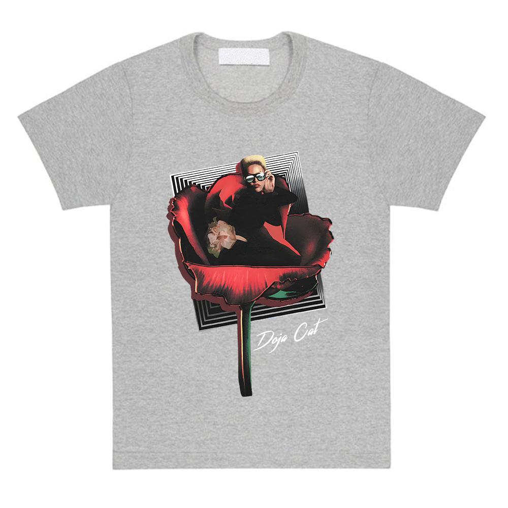 VIE IN BLOOM T-SHIRT Doja Cat Fashion Singer Graphic Tshirts Cotton Short Sleeve Female T Shirt Casual Unisex Streetwear Print