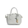 Borsa Mini Quadrata in Pelle Tessuta a Mano da Donna Morbida Vera Pelle di Mucca Tracolla a Spalla Grande Capacità Uso Quotidiano