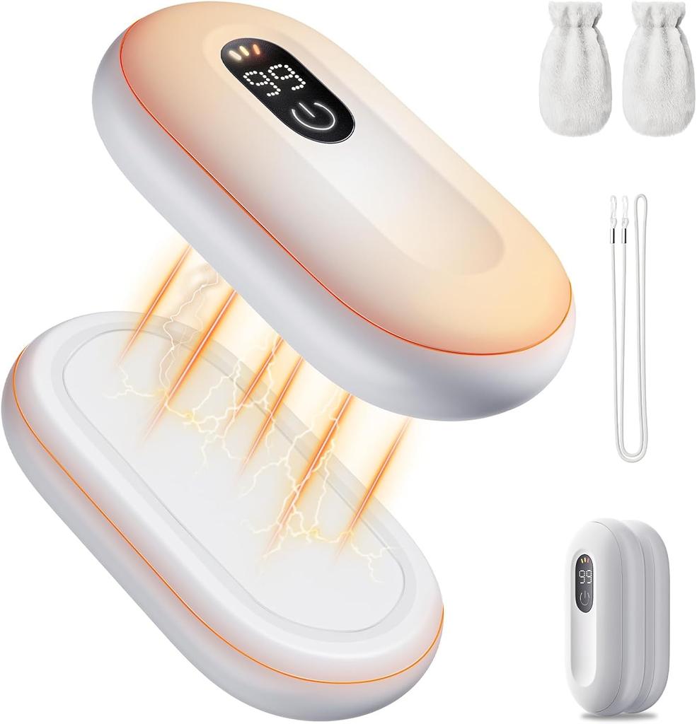 Yokepro Rechargeable Hand Warmer Essential Fast Hand Warmer with New Magnetic Separate Design Both Hands 3 Temperature LED Quick Charging Cold Weather
