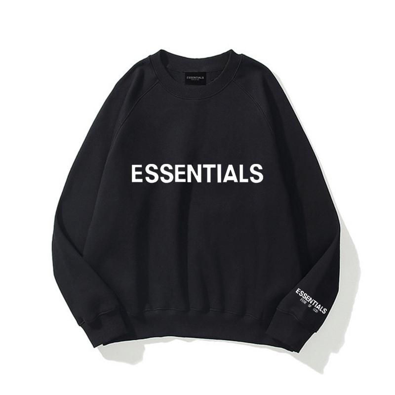 Fear of God Essentials Unisex Fleece Hoodie - Trendy Printed Sweatshirt