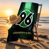 Hannover 96 Football Print Beach Towel Design, Soft, Lightweight. for Home Bathroom, Spa, Pool, Yoga, Surfing, Camping, Gift for Family, Friend