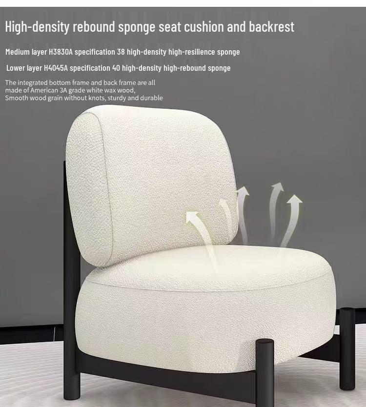 Luxury Minimalist Designer Single Sofa Chair for Living Room or Balcony