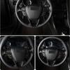 Carbon fiber Steering Wheel Trim 3pcs For FORD EDGE 2015-
