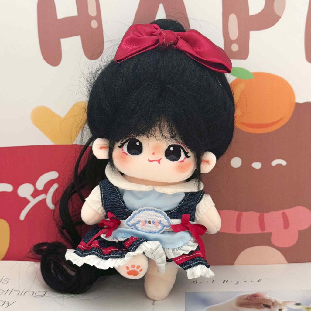 20cm Kawaii Bekleidete Idol Baumwollpuppe Niedliche Kuschelpuppe DIY Plüschpuppe Weihnachts-Geburtstagsgeschenk für Mädchen Kinder