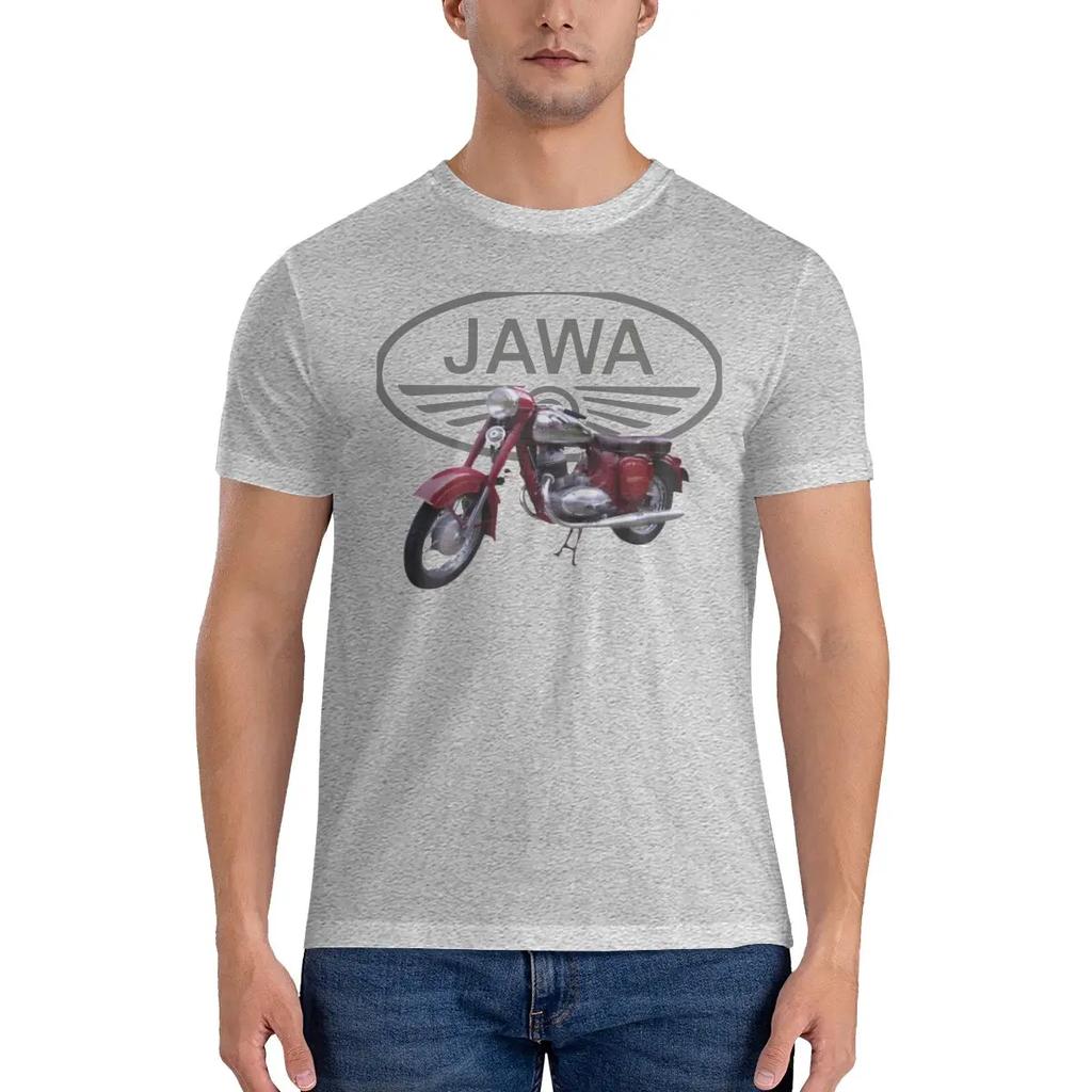 T-shirt da uomo per moto Jawa Moto Magliette Creative a manica corta con girocollo in cotone Top per adulti
