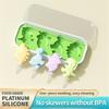 Silicone Ice Cream Mold with Lid and Sticks DIY Popsicle Mould Dinosaur Shape Pastry Mold Kitchen Ice Cream Tool